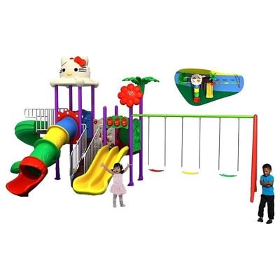 MYTS Mega Kitten frame swing  & dual and wavy slides 